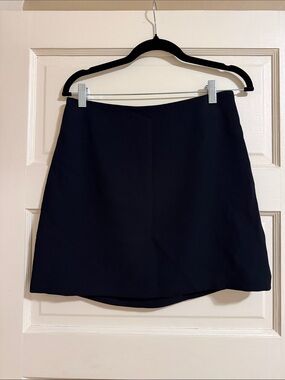 Wilfred Black Mini Skirt with Slight A-Line